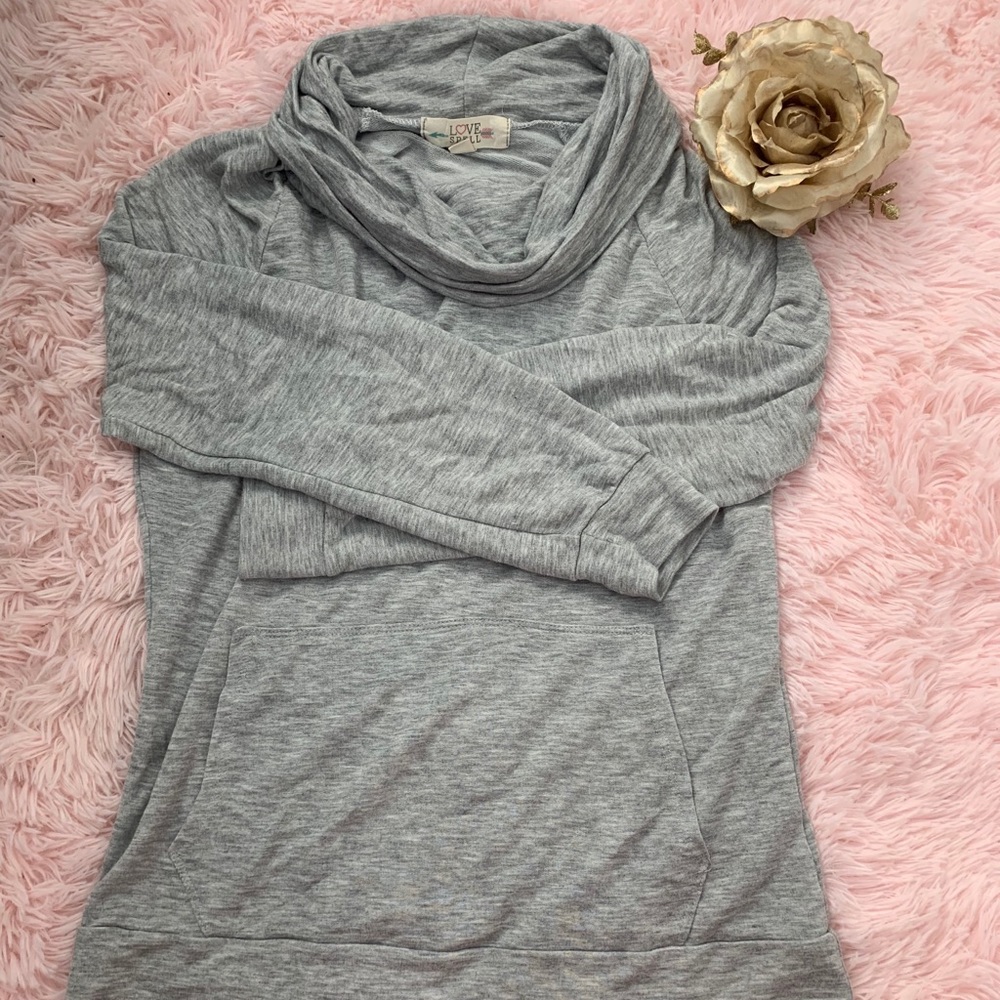 Cowl neck sweatershirt